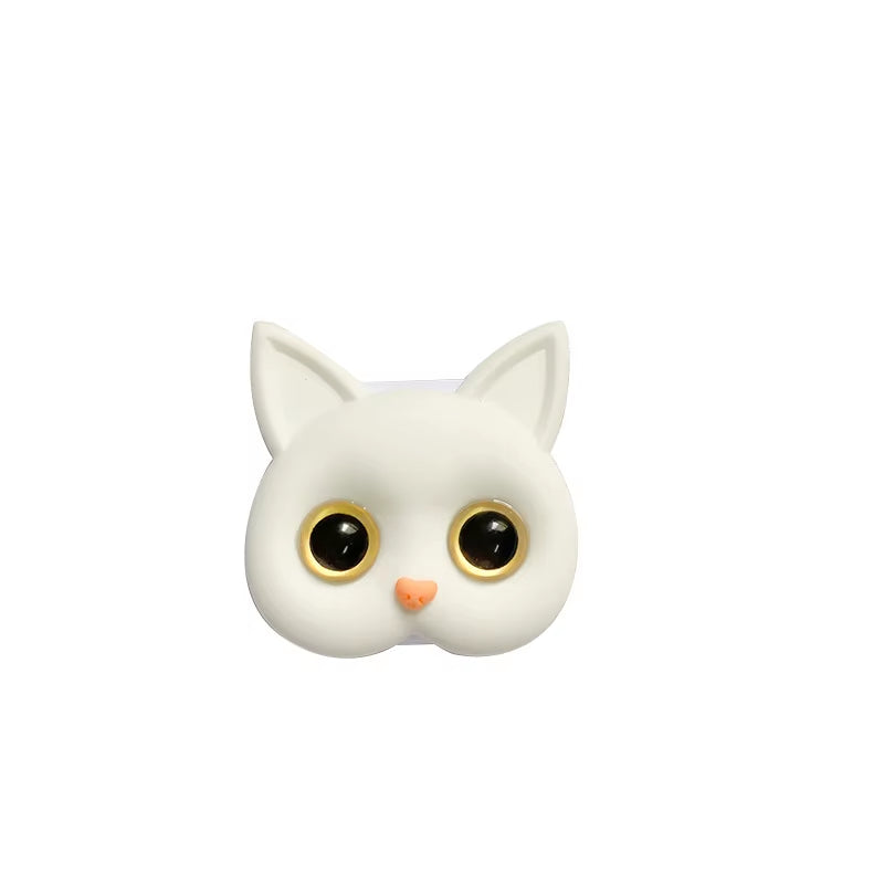 Charming 3D Cat Phone Grip & Makeup Mirror Stand - Stylish Adhesive Ring!