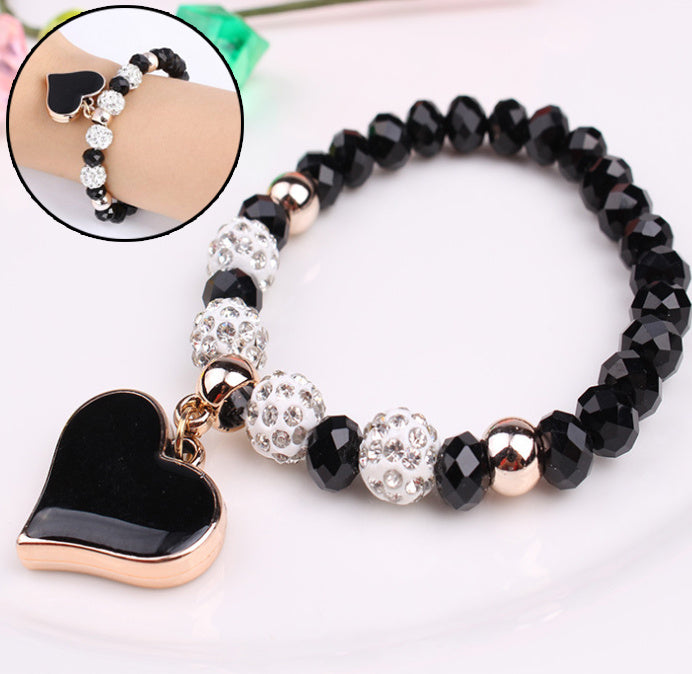 Elastic Crystal  Bracelet & Bangle Heart Bracelets