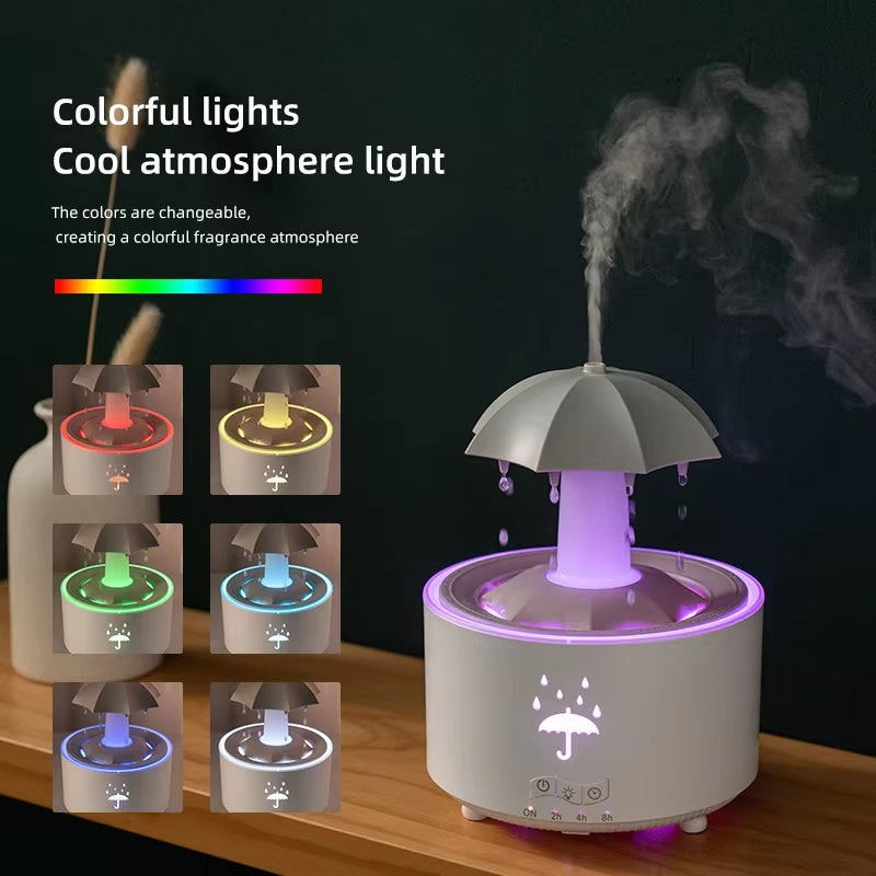 Colorful Creative Umbrella Humidifier & Aromatherapy Diffuser with Soothing Lighting