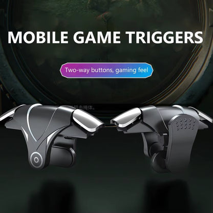 2Pcs RGB Mobile Game Joystick Trigger for PUBG Mobile Phone Game Trigger Aim Shooting Trigger Button for Ios Android Smart Phone