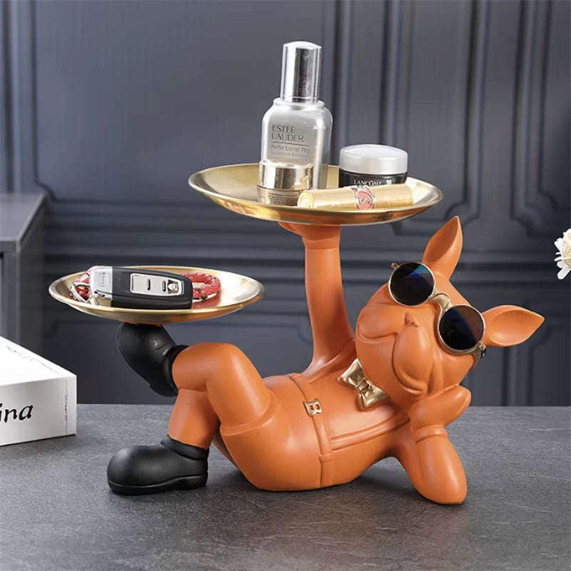 Charming Elegant Bulldog Figurine - A Stunning Sculpture to Enrich Your Home and Office Decor