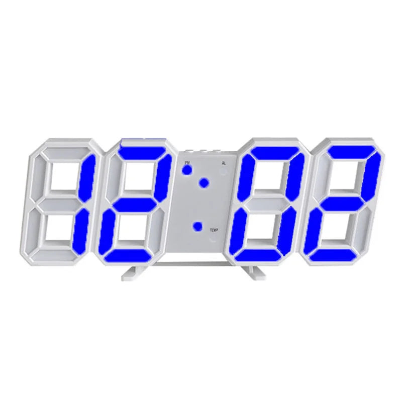 3D LED Digital Wall Clock with Date, Time, and Celsius Display - Alarm Clock and Nightlight for Home and Living Room Decor