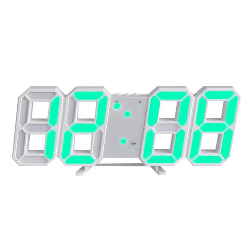 3D LED Digital Wall Clock with Date, Time, and Celsius Display - Alarm Clock and Nightlight for Home and Living Room Decor