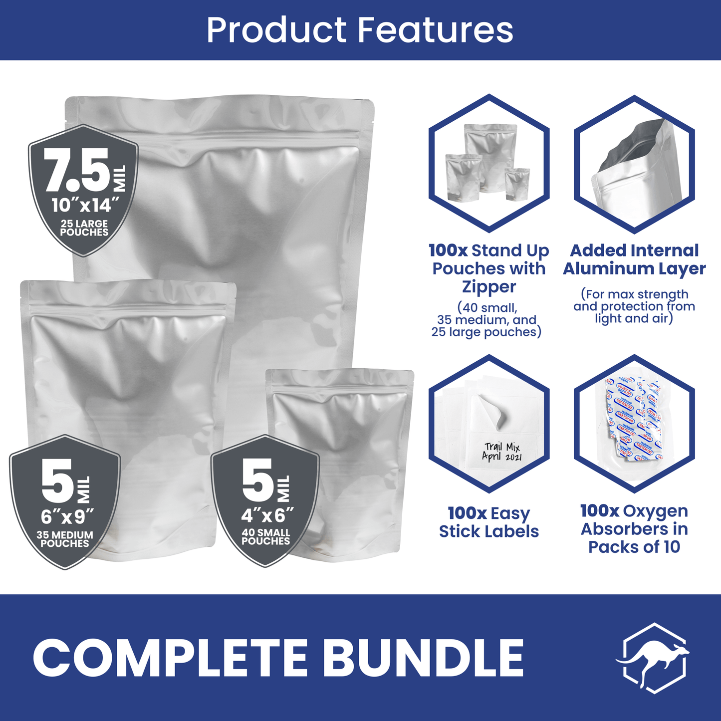 Multi-Size Mylar Bag Bundle