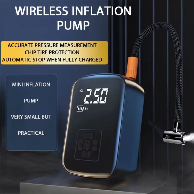 Revolutionary Wireless Electric Tire Inflator: Perfect for Motorcycles, Bicycles, Boats, and All Your Automotive Needs