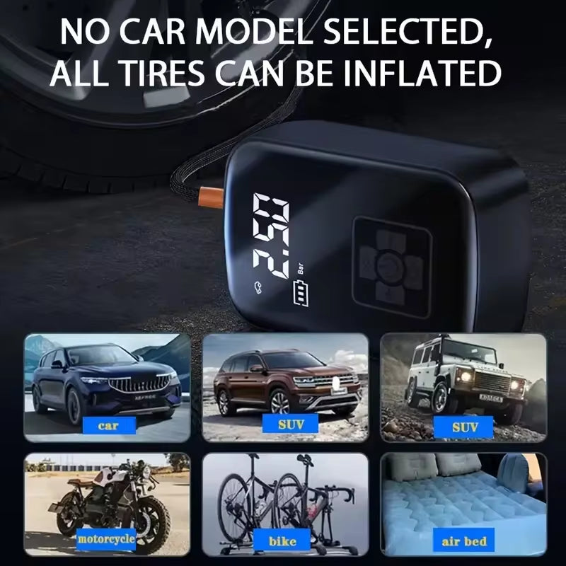 Revolutionary Wireless Electric Tire Inflator: Perfect for Motorcycles, Bicycles, Boats, and All Your Automotive Needs