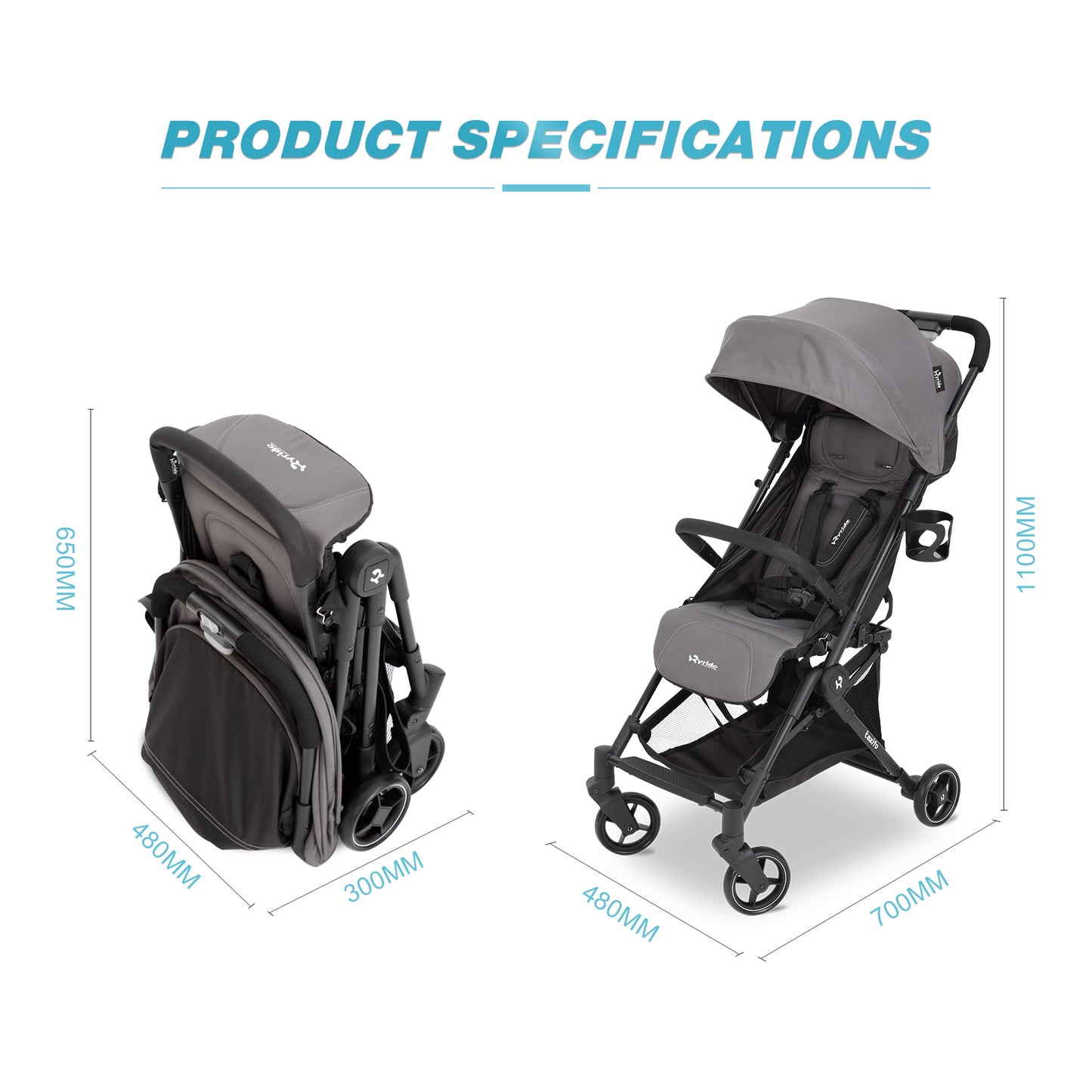 Lightweight aluminum Baby Stroller