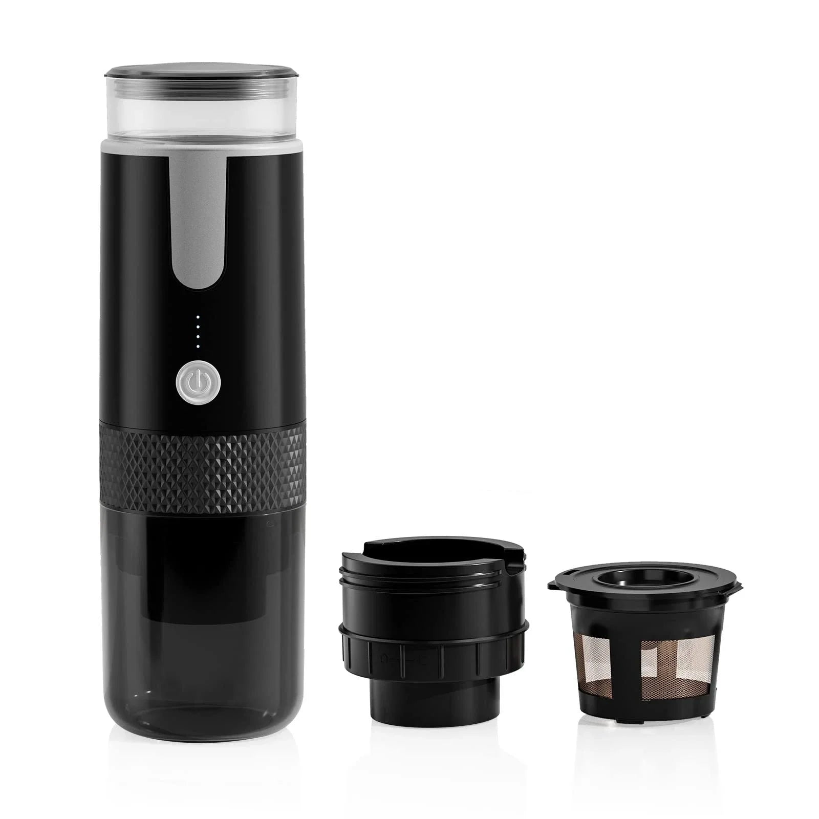 Compact Electric Coffee Maker for Ground Coffee and Capsules - Ideal for On-the-Go Brewing